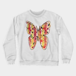 Wild Flowers on Stripes Crewneck Sweatshirt